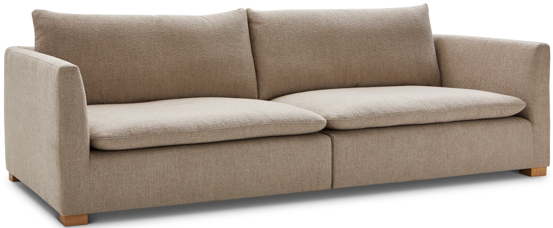 Sofa Montreal - 4-Sitzer, Stoff, Hellbraun, Sitztiefe 117 cm